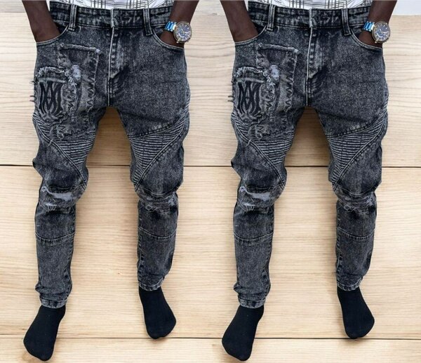 Jeans déchirés tendance hommes