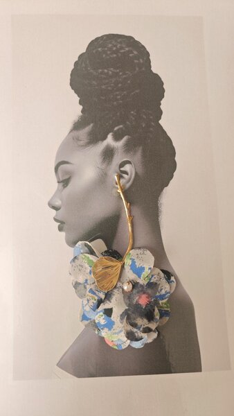 Boucles d'oreilles florales design