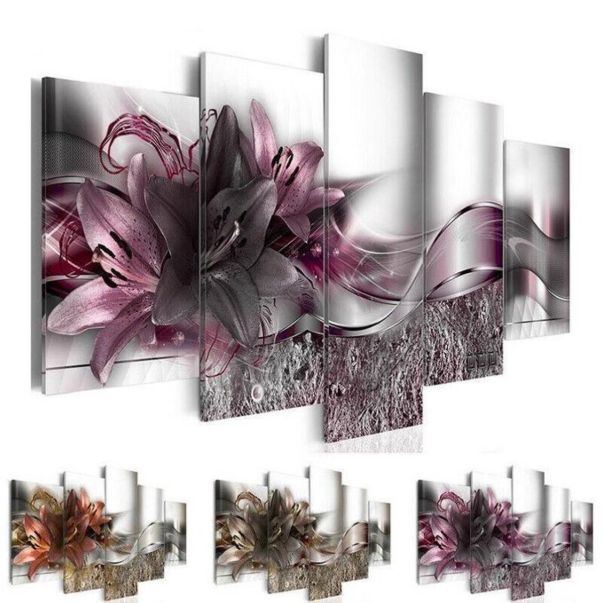 5Pcs Unframed Modern Art Oil Painting Canvas Print Wall Pic