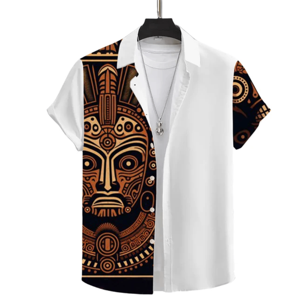 Chemise ethnique graphique homme