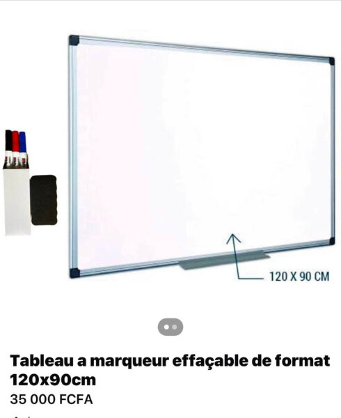 Tableau Blanc Effaçable 120x90cm