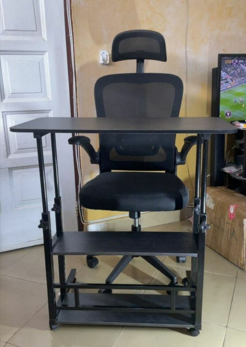 Multipurpose adjustable height laptop desk