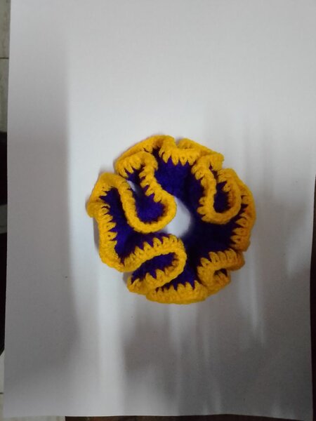 Chouchou violet jaune