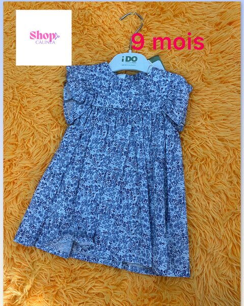 Robe Bébé Fleurs 9 Mois