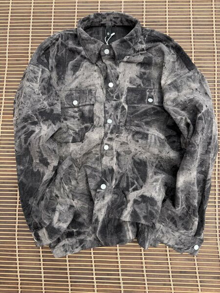 Chemise en denim imprimée