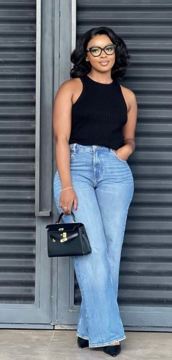 Jeans larges tendance femme