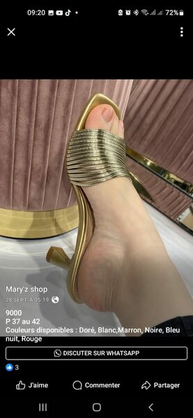 Sandales à talon doré élégant