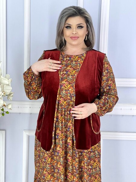 Двойка платье-жилет