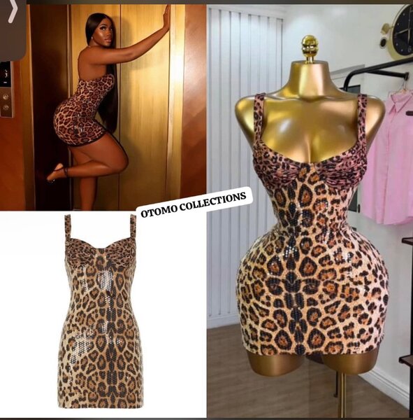 Robe moulante léopard tendance