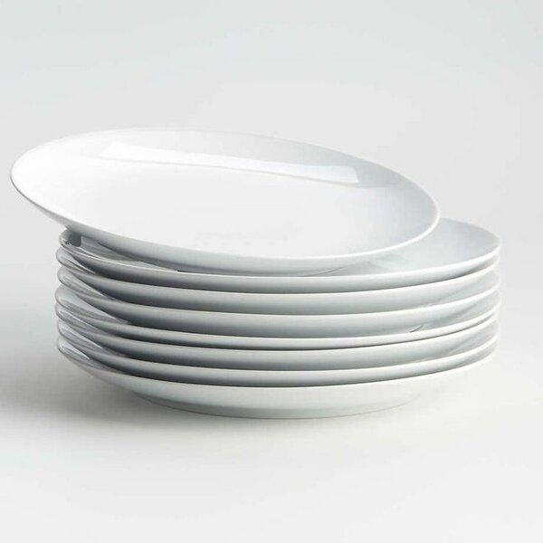 Assiettes blanches en porcelaine