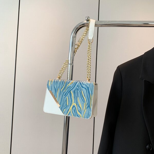 Mismatched French style shoulder bag