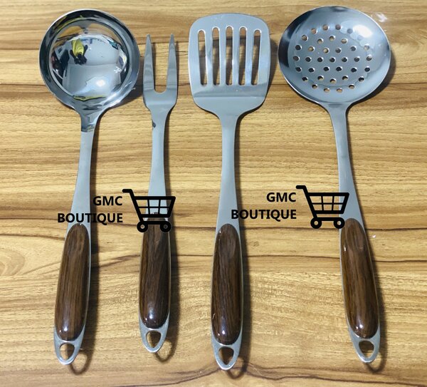 Ensemble de 04 ustensiles en Acier inoxydable pour la table et la cuisine