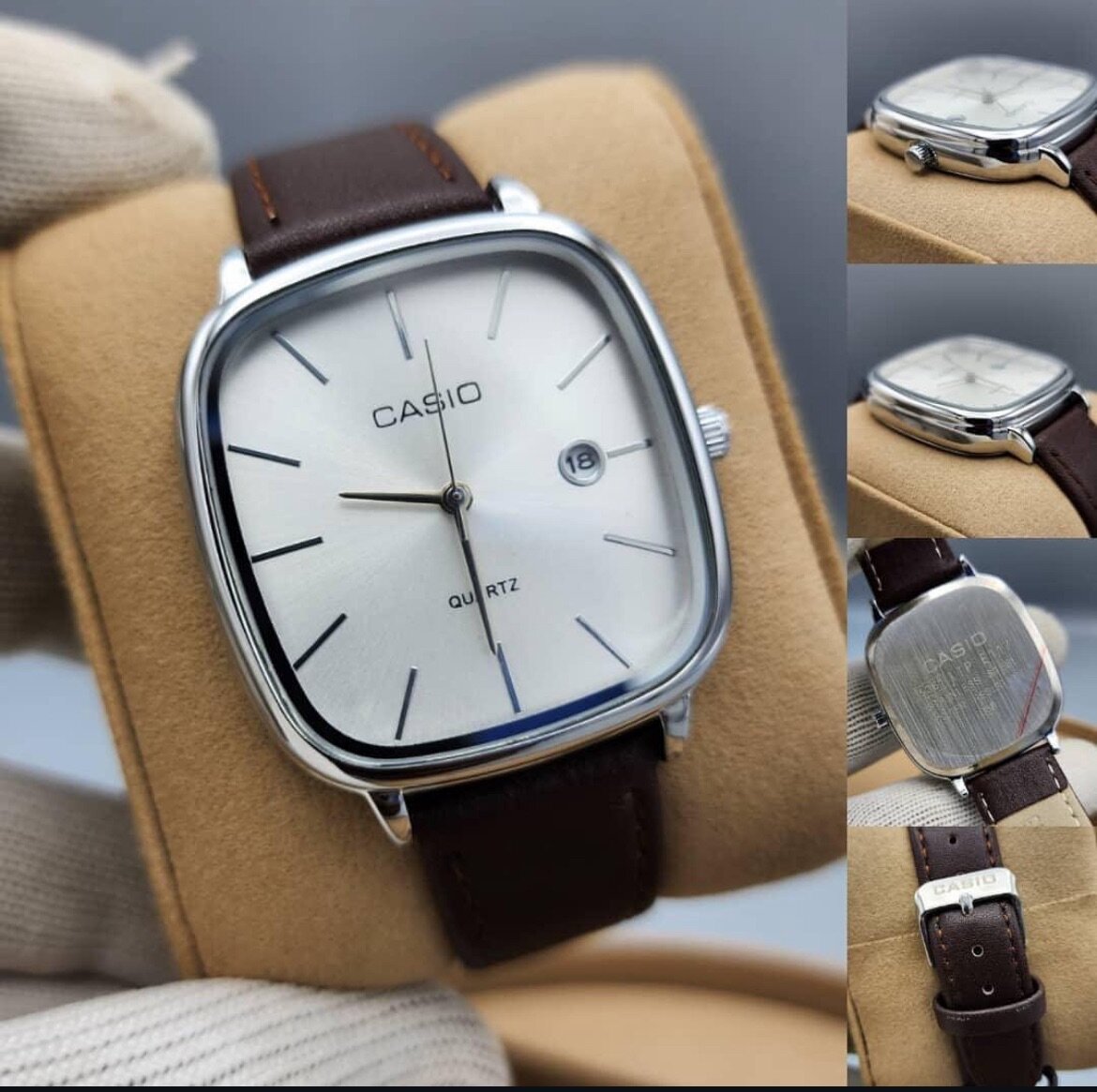 Casio en bracelet en cuir