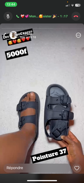 Sandales noires confortables