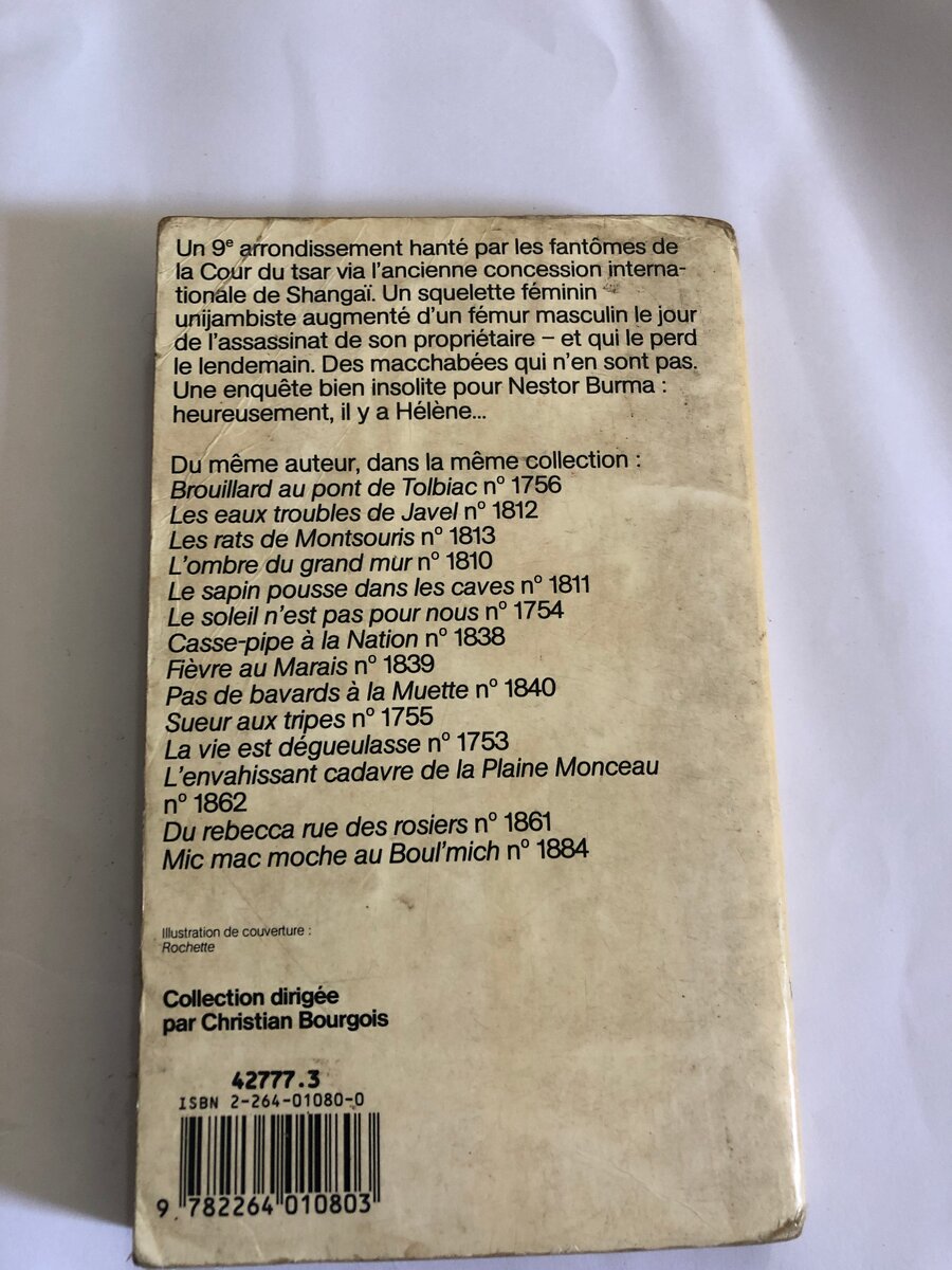 Livre policier "Boulevard... ossements"