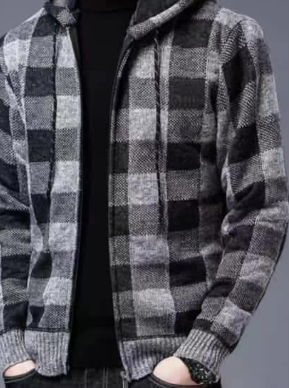 lapel checked jumpers