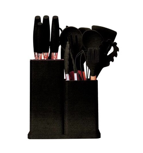 19PCS Silicone Kitchen Spoon and Knife with Chopping Board