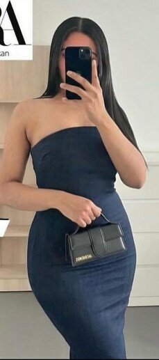 Zara black strapless dress