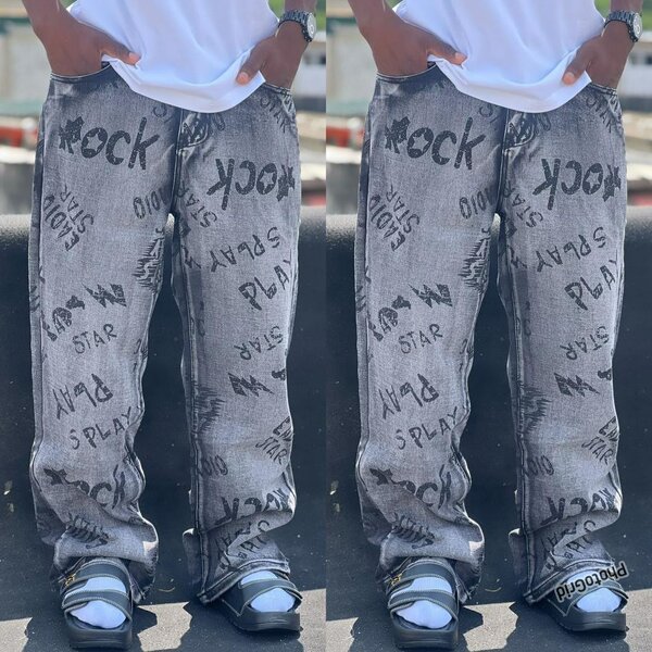 Jeans tendance imprimés homme