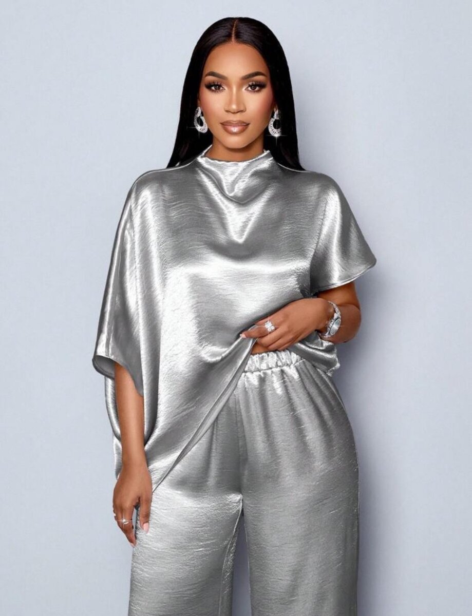 2 Piece Metallic Outerwear