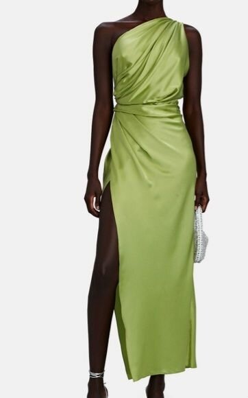 Ael Amy Enjoy Life One shoulder Silk Satin Gown