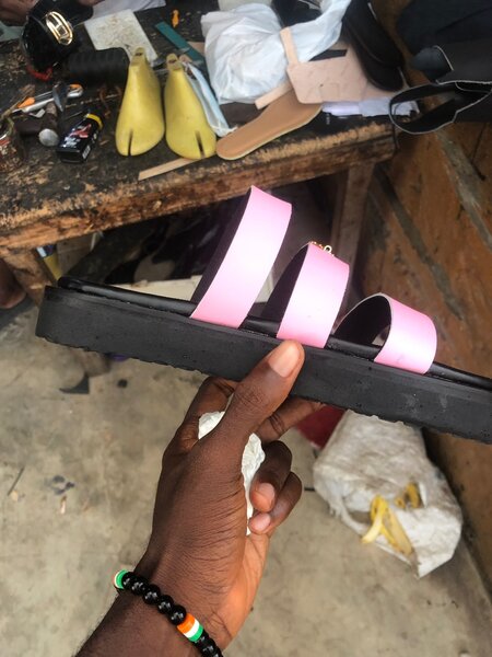 Sandales roses pour femme