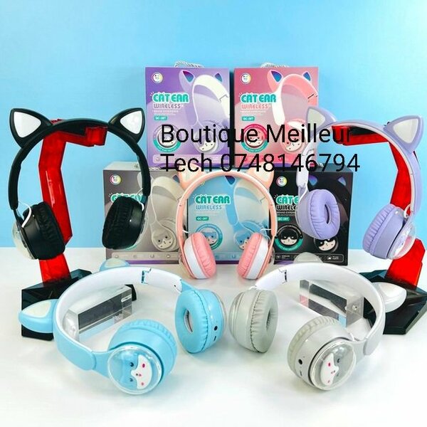 Casque Enfant QC-28T - Modèle 2025 - Lumineux oreilles Chat