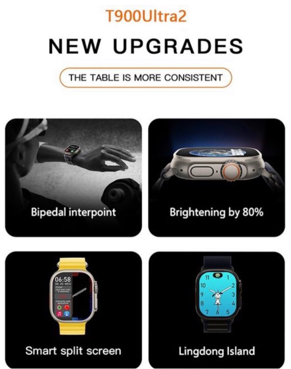 Smart Watch T900 Ultra 2 Black