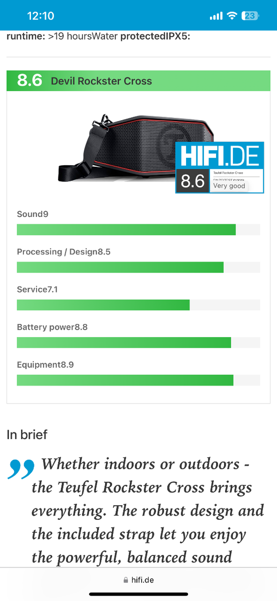 Teufel Rockster cross Bluetooth speaker