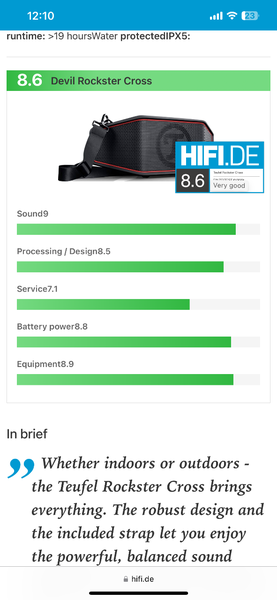 Teufel Rockster cross Bluetooth speaker