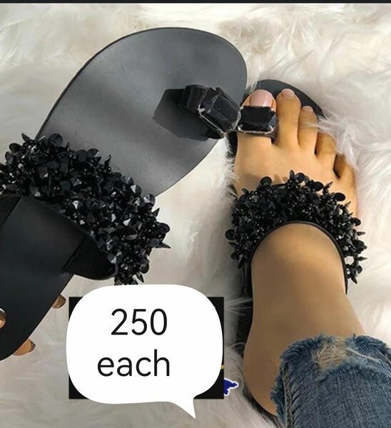 Slippers selling at 250 and 320 each