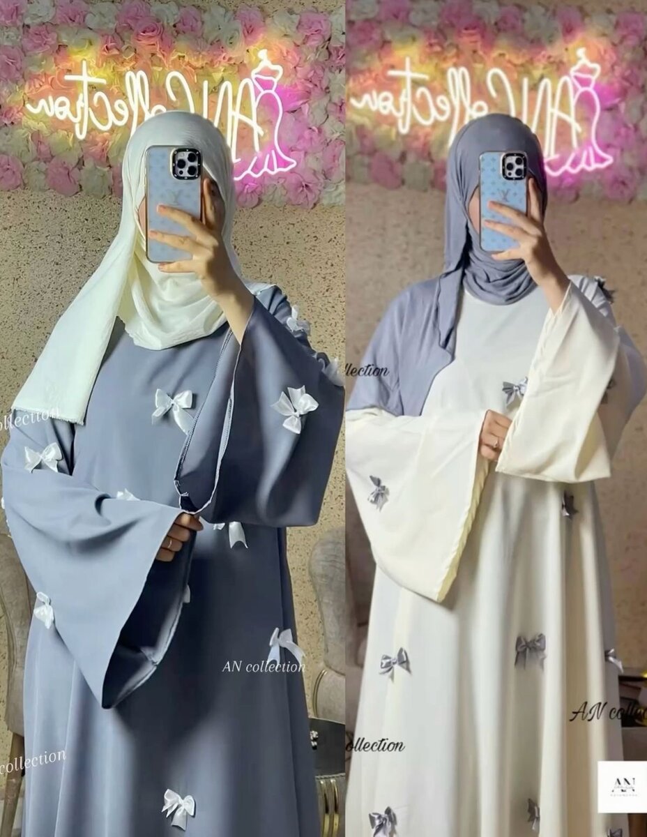 Abaya élégante avec noeuds