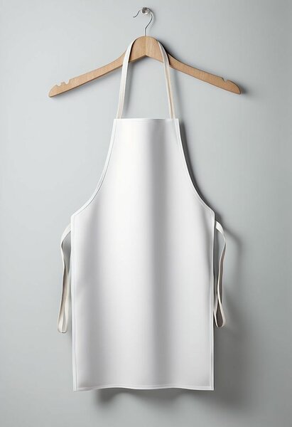 Tablier de cuisine blanc unisexe