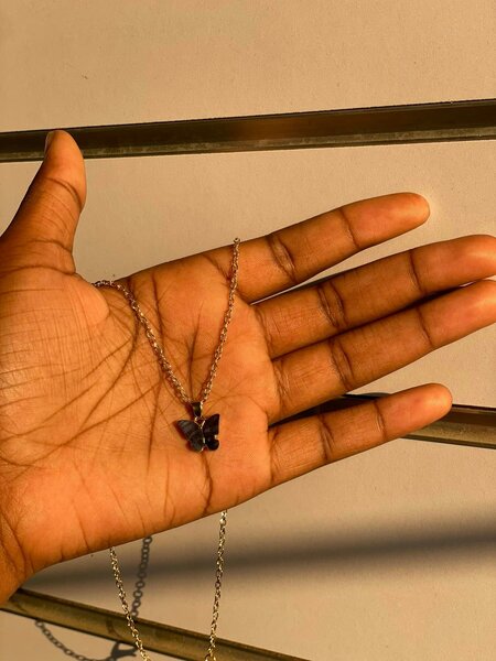 Butterfly Necklace Black