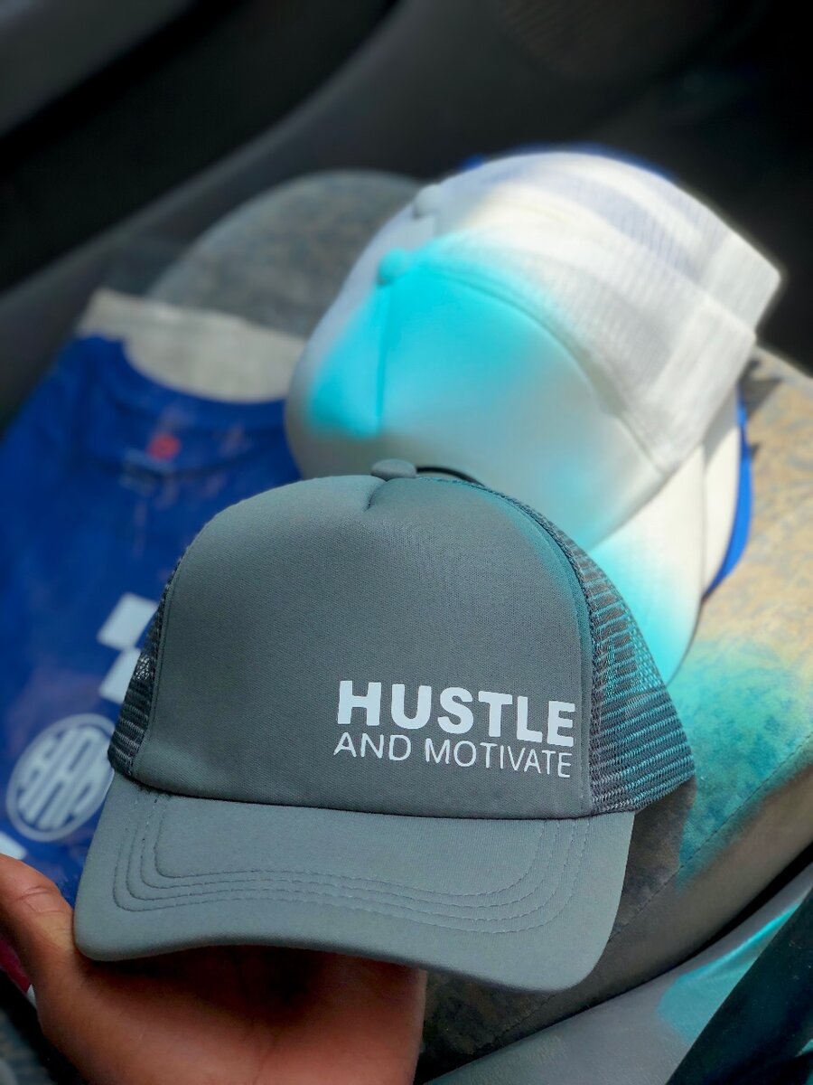 Hustle and Motivate caps