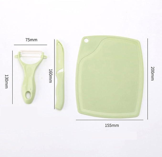 Cute 3 PC's of 1x peeler 1x knife 1x cutting board