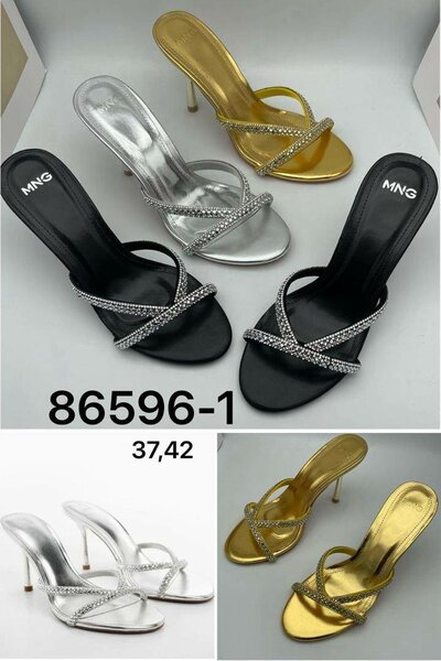 Sandales à talons perlées