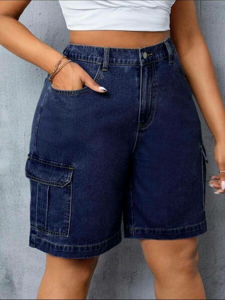 Shorts cargo en jean pour femmes