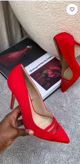Darlene red court shoes