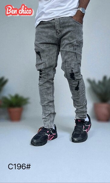 Jean cargo déchiré homme