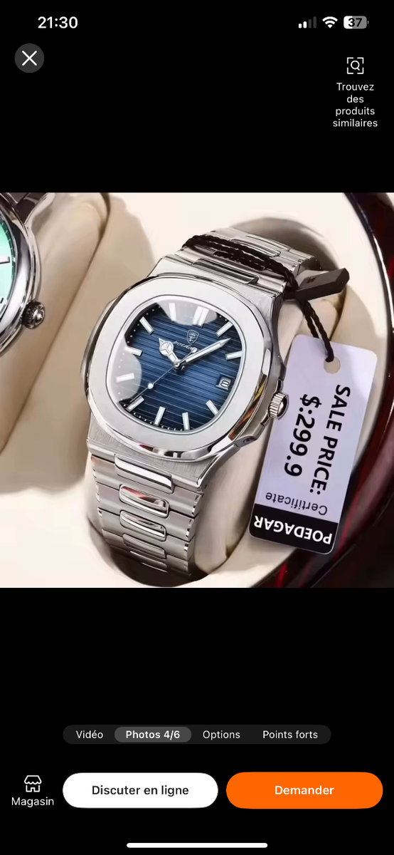 Montre en Acier POEDAGAR