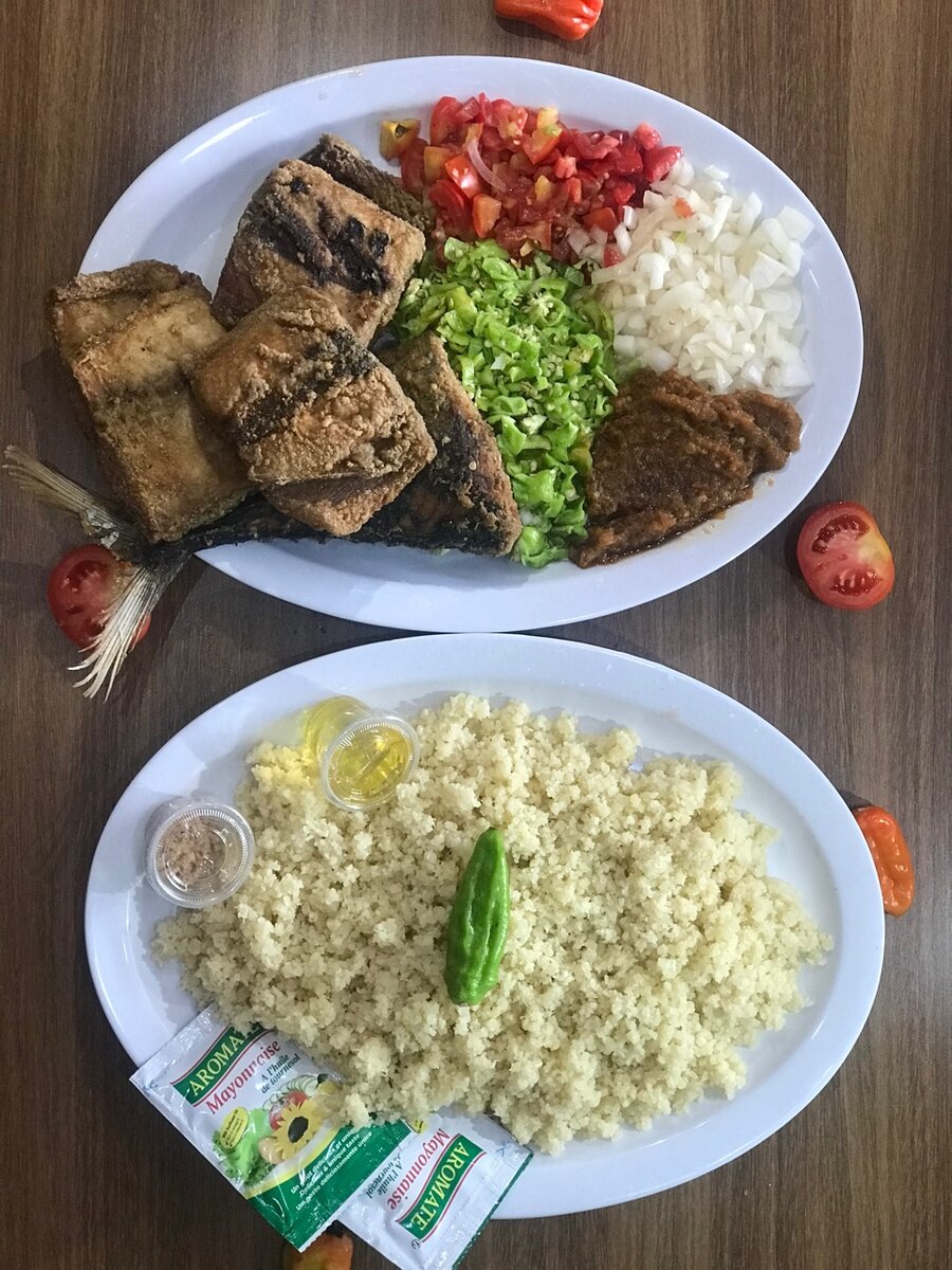 Garba avec attiéké de Dabou