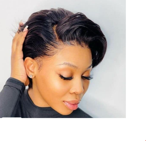 Peruvian pixie cut lace frontal wig