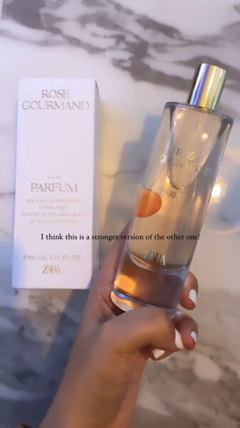 Zara rose gourmand available in 30 ml