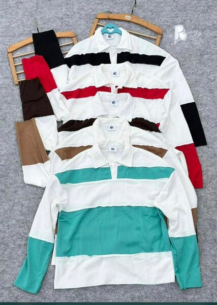 Polo à rayures colorées