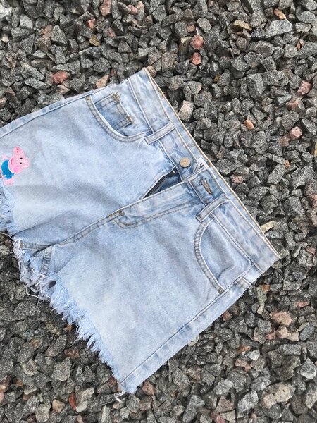 High waisted jeans shorts