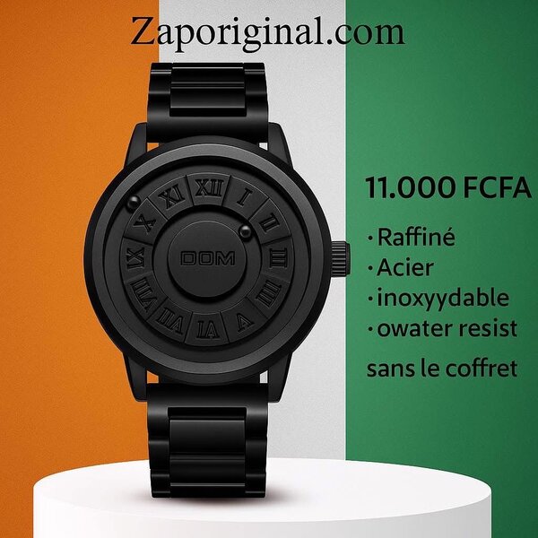Montre Noire Étanche DOM