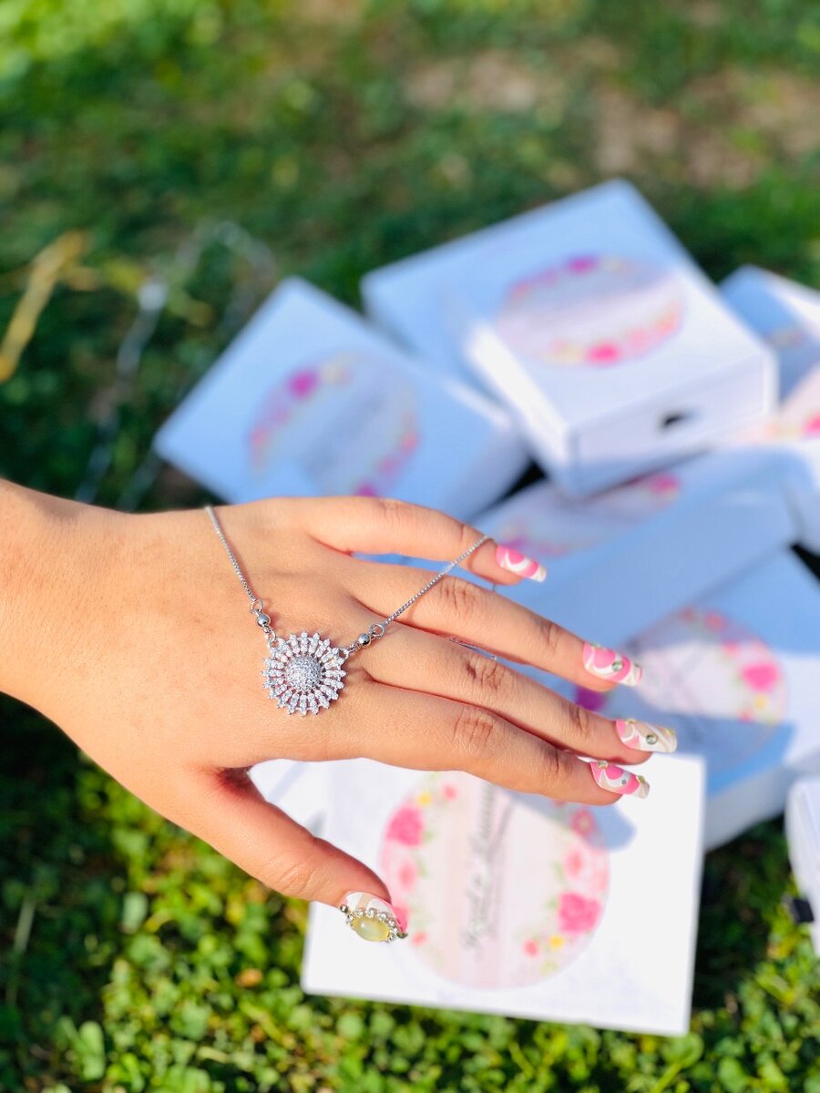 Sunflower Silver Pendant