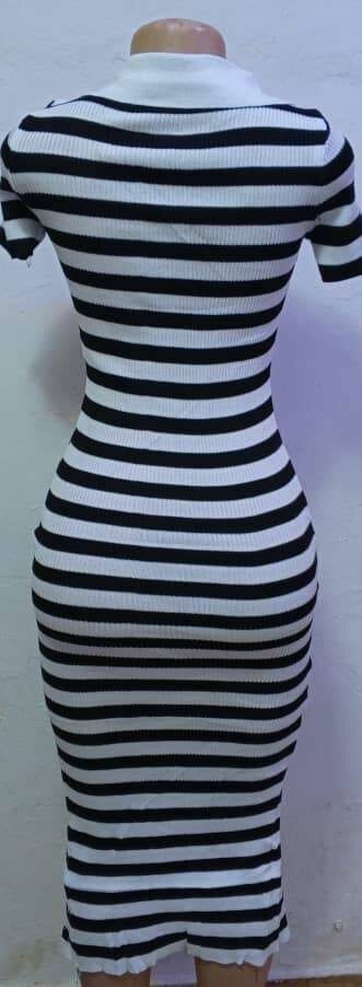 Robe rayée élégante femme