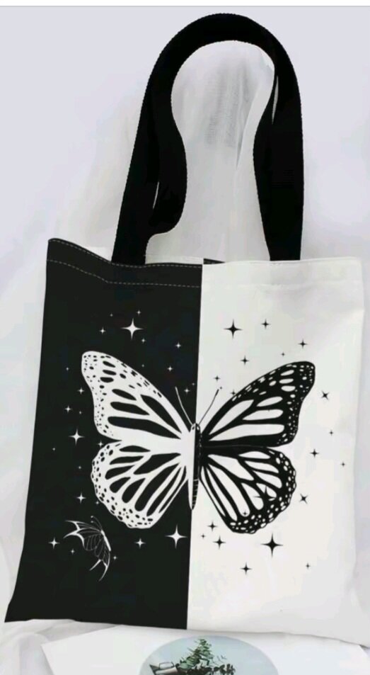 Sac cabas papillon artistique